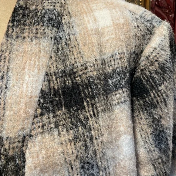 Plaid Soft-Brushed coat for Women - Picture 4 of 9